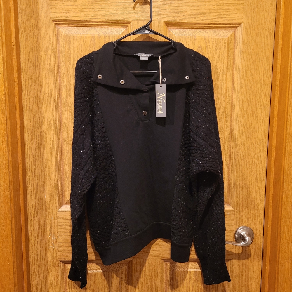 Bass Pro Shops Black Zip Up Sweater for Women